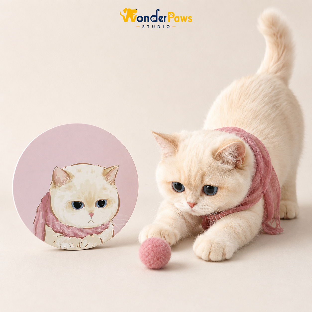 Cat Art Ceramic Coasters
