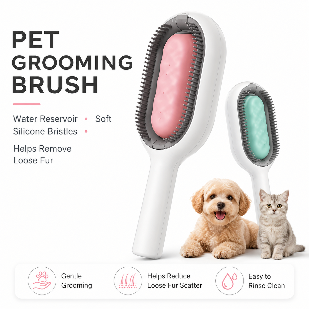 Water Reservoir Grooming Brush